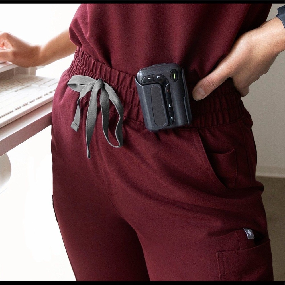 figs - high waist zamora - burgundy - MP